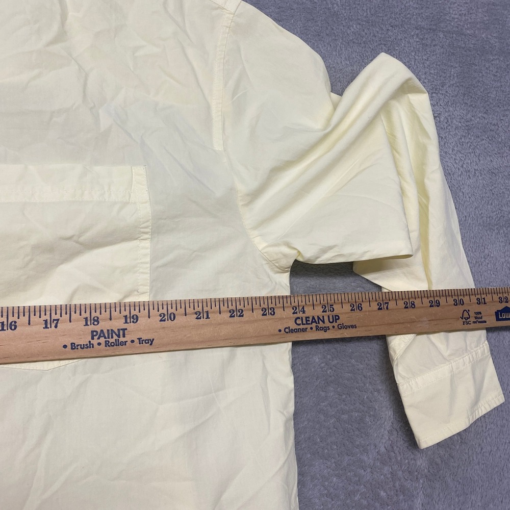 Madewell Shirt Womens XL Sheer Pineapple Yellow Easy Button Down Poplin NY392 - Picture 5 of 9